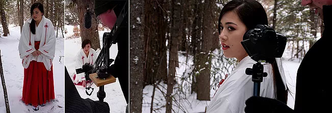 Behind the scenes of the Red Winter trailer shoot.